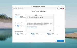 stellar data recovery advanced settings updates