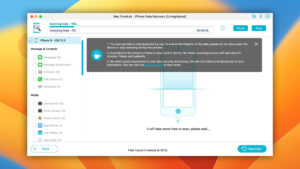 fonelab iphone data recovery scanning process