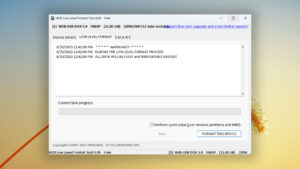 hdd llf low level format tool format window