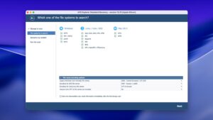 UFS Explorer Mac choose files systems to scan