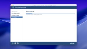 UFS Explorer Mac scan process
